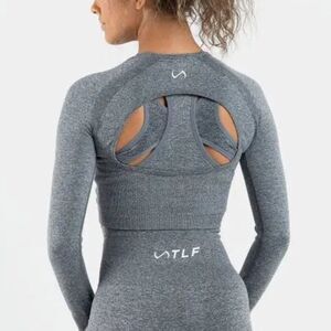 TLF React Seamless Long Sleeve Athletic Shirt Charcoal Heather Women’s XL